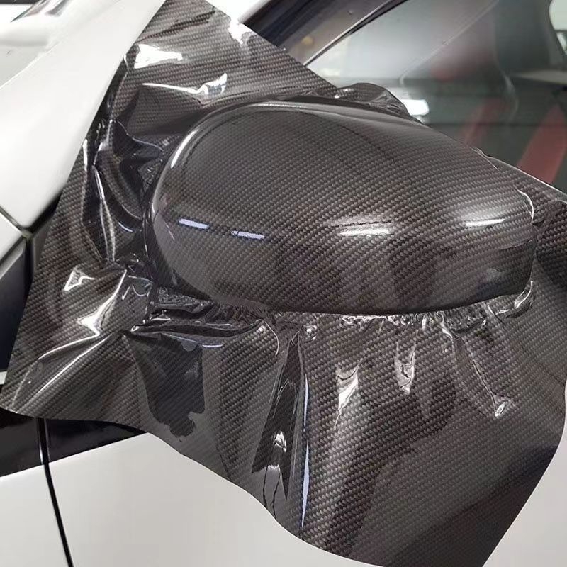 3D folija od karbonskih vlakana za auto – crni uzorak ugljikovih vlakana, kompletna dekoracija vozila i interijera, dimenzije 1,52 m x 18 m