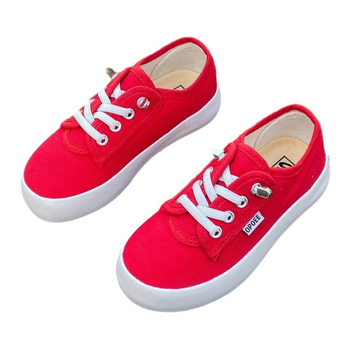 Παιδικά παπούτσια καμβά με χαμηλό ύψος, κλείσιμο με ελαστικό, κορεατικό στυλ, άνοιξη και φθινόπωρο (πάνω μέρος από καμβά; σόλα από καουτσούκ; vulkanized ραφές)