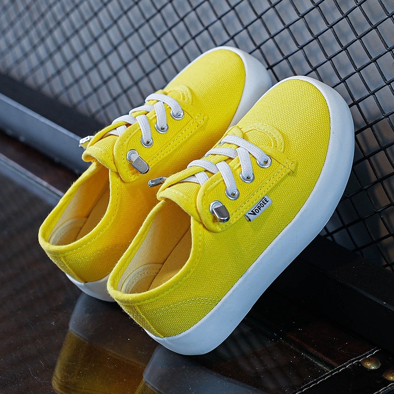 Детски обувки с нисък връх от плат, ластик за закопчаване, корейски стил, пролет и есен (горна част от плат; подметка от гума; вулканизирани шевове)