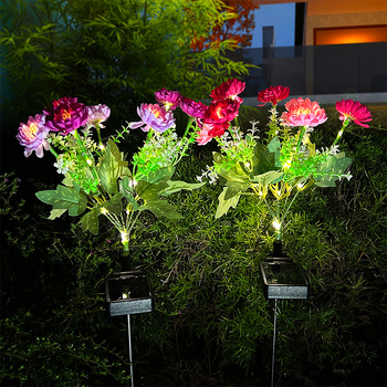 Lanteră LED solară pentru exterior Snow Lotus Lantern — ABS, IP65, 0.2W, 6–12h