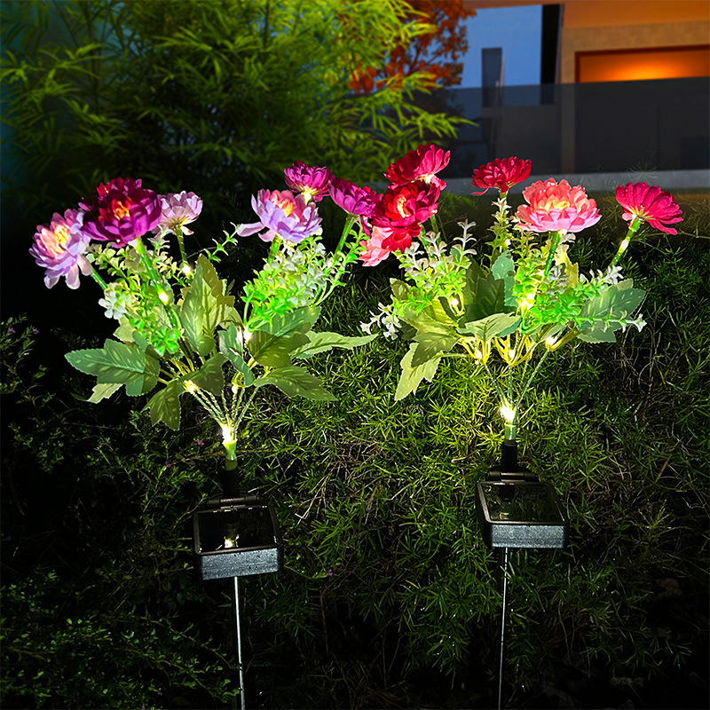 Išorinis saulės LED žibintas Snow Lotus Lantern — ABS, IP65, 0.2W, 6–12h