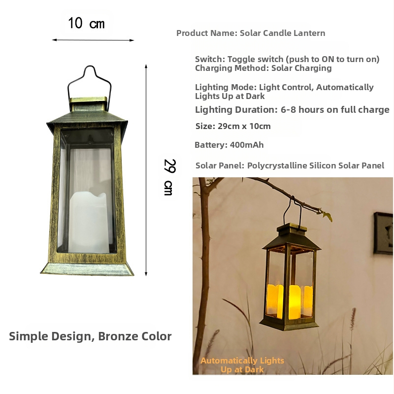 Napelemes kültéri LED gyertya lámpa indukciós kapcsolóval, IP44, 0.2W, 1.2V, gyertya-stílusú