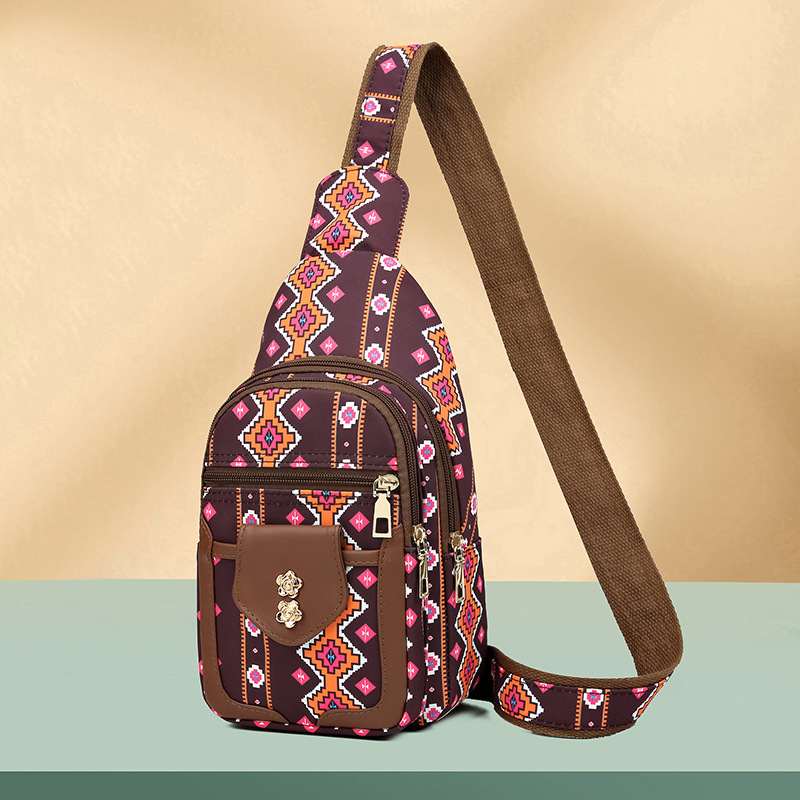 Платнена кръстосана чанта за пътуване, Оксфорд плат, цип за затваряне, вътрешен джоб с цип, полиестерна подплата, има междинен слой