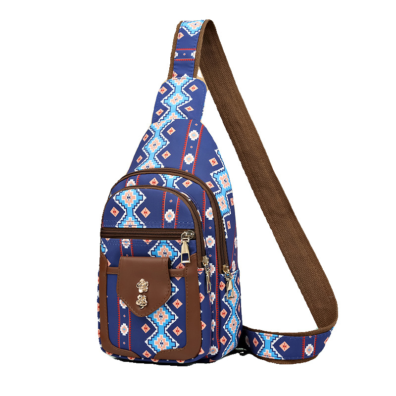 Платнена кръстосана чанта за пътуване, Оксфорд плат, цип за затваряне, вътрешен джоб с цип, полиестерна подплата, има междинен слой