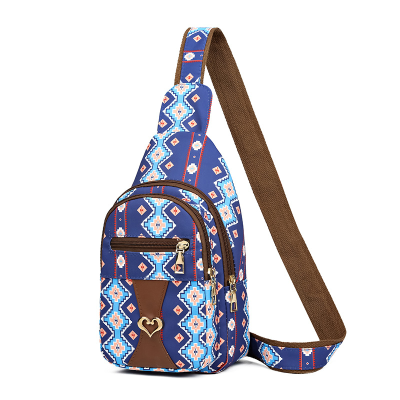 Платнена кръстосана чанта за пътуване, Оксфорд плат, цип за затваряне, вътрешен джоб с цип, полиестерна подплата, има междинен слой