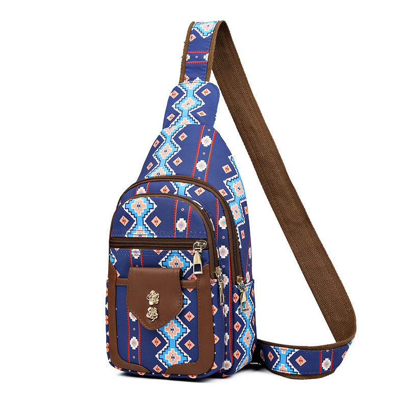 Платнена кръстосана чанта за пътуване, Оксфорд плат, цип за затваряне, вътрешен джоб с цип, полиестерна подплата, има междинен слой