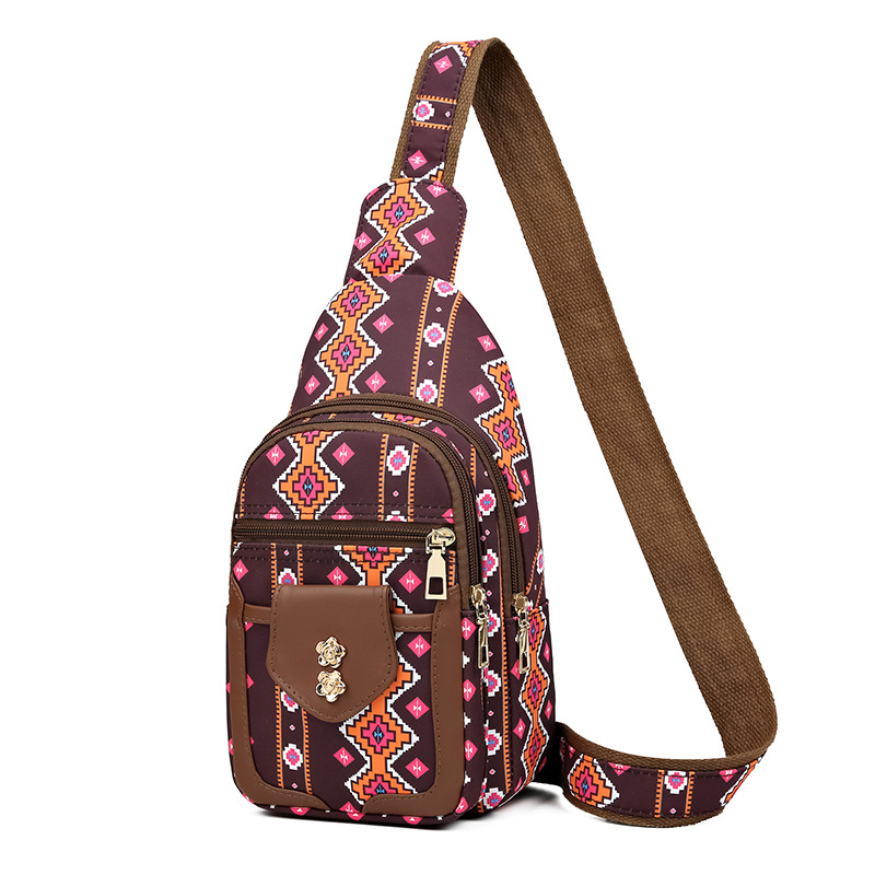 Платнена кръстосана чанта за пътуване, Оксфорд плат, цип за затваряне, вътрешен джоб с цип, полиестерна подплата, има междинен слой