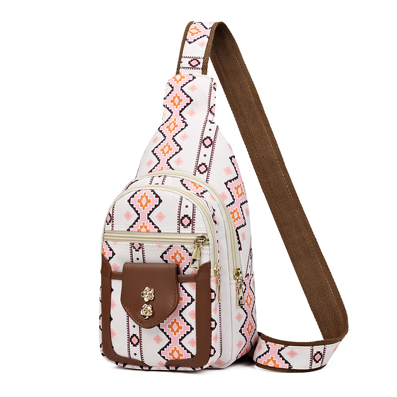 Платнена кръстосана чанта за пътуване, Оксфорд плат, цип за затваряне, вътрешен джоб с цип, полиестерна подплата, има междинен слой