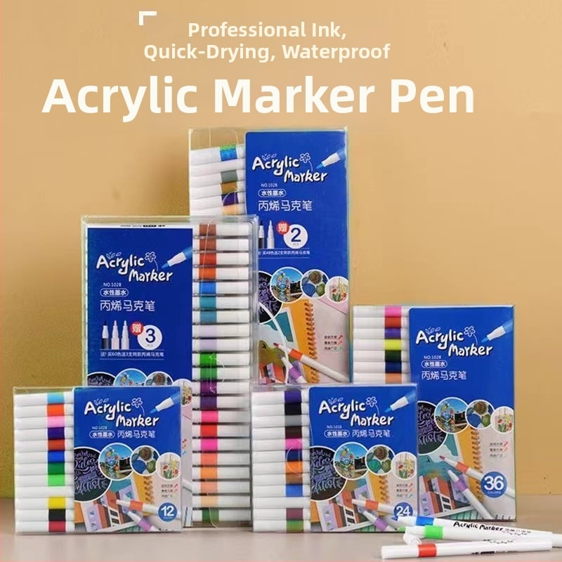 Акрилни маркери за изкуство – водоустойчиви и не избледняват, подходящи за графити, керамика и акварел – Joyful