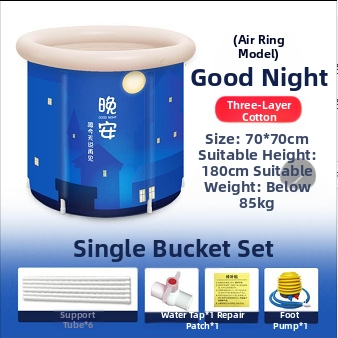 Găleată de baie pliabilă pentru adulți, material PVC/nylon, pentru baie, Water Beauty