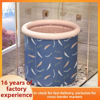 Găleată de baie pliabilă pentru adulți, material PVC/nylon, pentru baie, Water Beauty