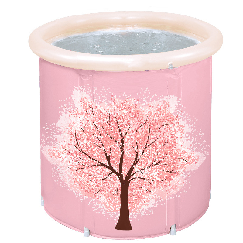 Găleată de baie pliabilă pentru adulți, material PVC/nylon, pentru baie, Water Beauty