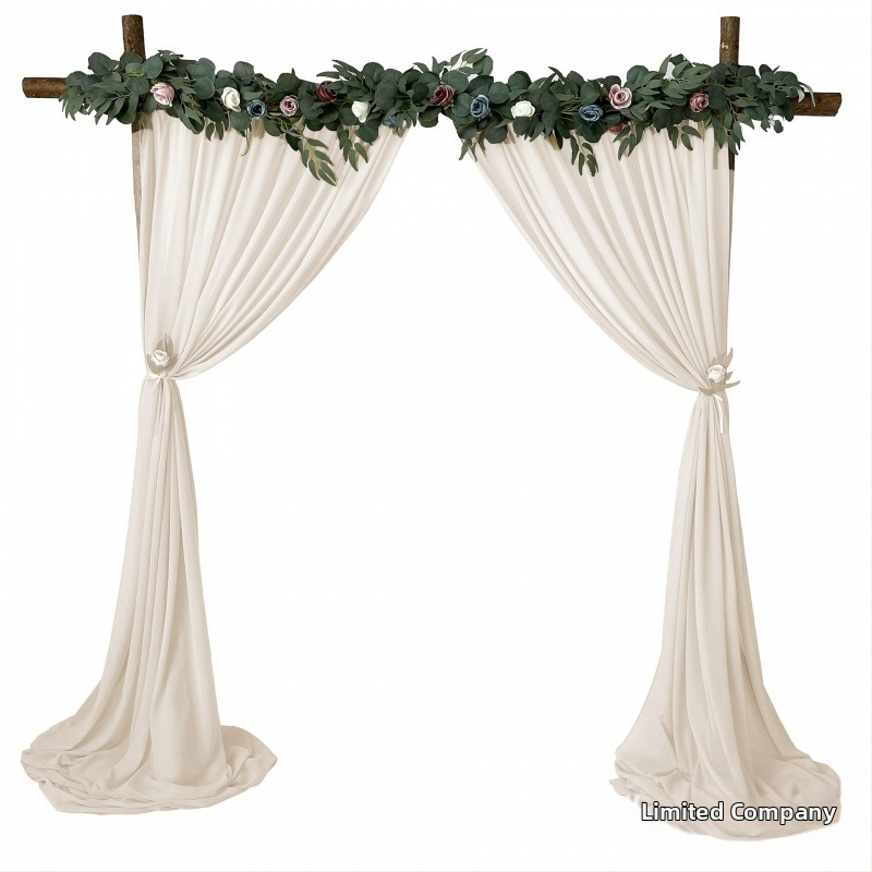 Perlų šifono užuolaida – rankų darbo, pritaikoma gimtadienio dekoracijoms