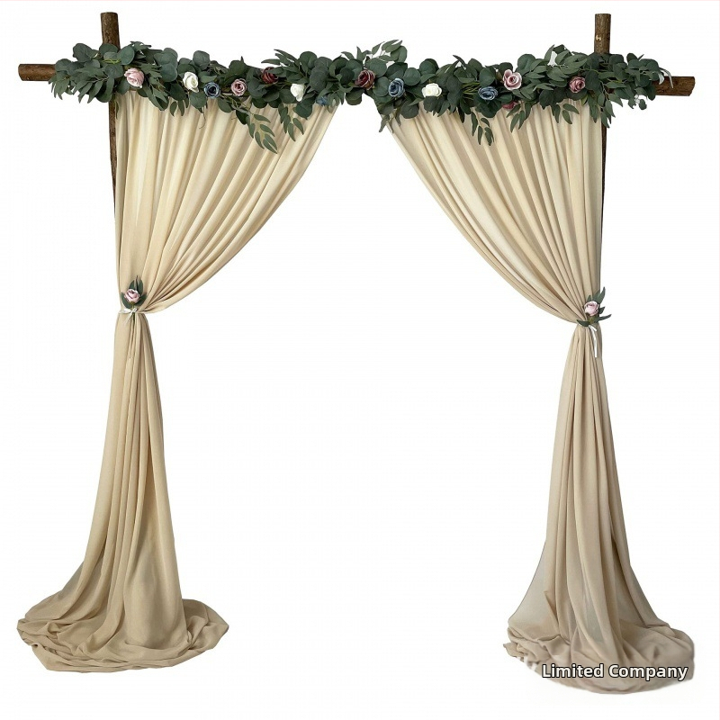 Perlų šifono užuolaida – rankų darbo, pritaikoma gimtadienio dekoracijoms