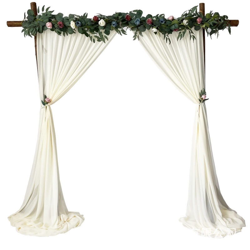 Perlų šifono užuolaida – rankų darbo, pritaikoma gimtadienio dekoracijoms