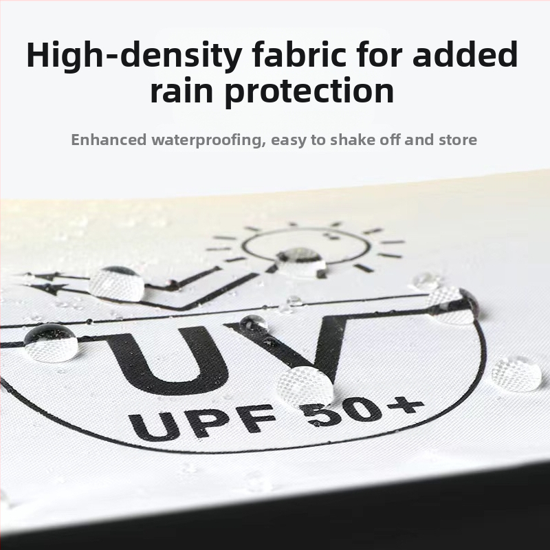 Мини чадър с пет секции, ултралек, ръчно разпъване, 6 ребра от фибър, рамка от сплав, плат 210T, UPF над 50