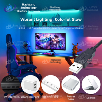 RGB LED ταινία με μαγικούς χρωματισμούς, USB 5V, έλεγχος μέσω Bluetooth εφαρμογής, 30/60 LED ανά μέτρο, αδιάβροχη