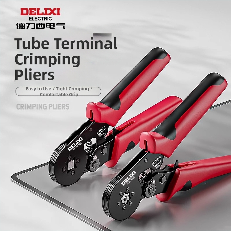 Delixi Daugiafunkcinės terminalų replės – adatos tipo, šaltasis crimps, lydinio plienas