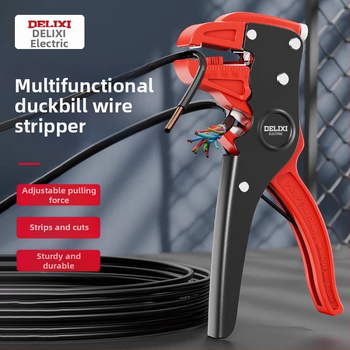 Delixi kacsa-szájú huzalcsupaszító fogó – Többfunkciós, Gyors csupaszítás, Ipari szint, Súly 0,26 kg