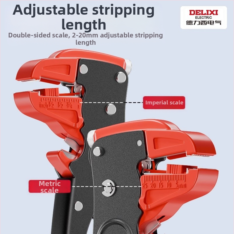 Delixi клюновидни клещи за обелване на кабели – мултифункционални, бързо обелване, индустриално качество, 0.26 кг