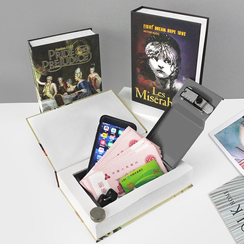 Knygų seifas su slaptažodžio spyna - metalinis, galimybė pritaikyti logotipą, įpakuotas į dėžutę