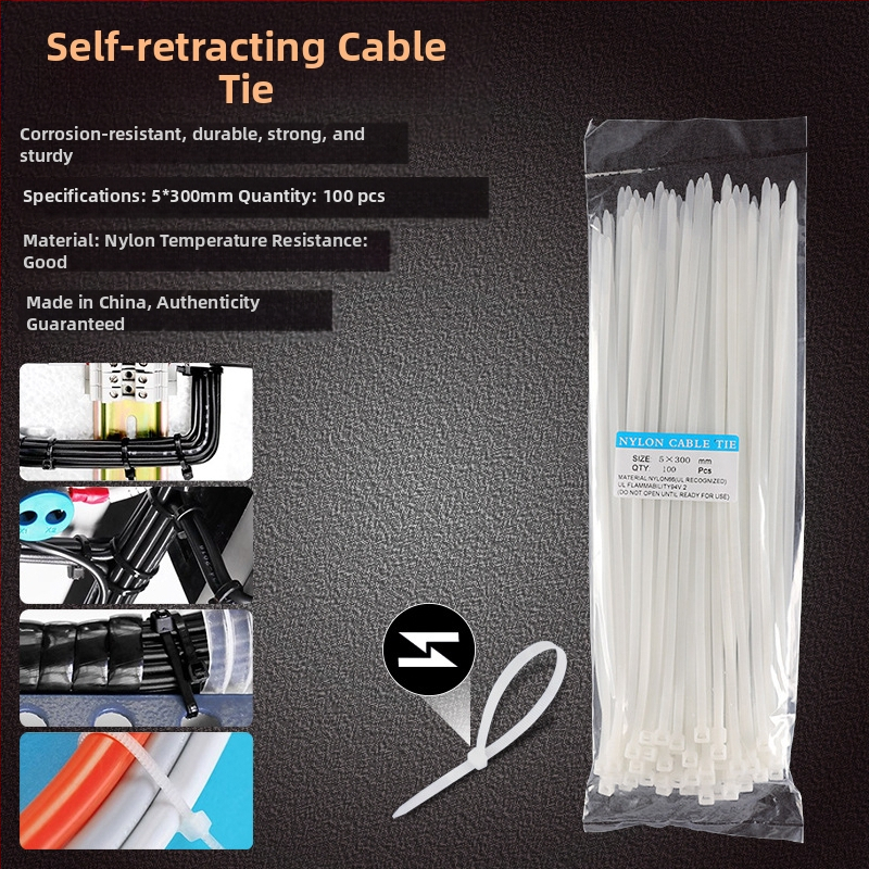 Найлонова самозатягаща се кабелна лента с пластмасова катарама за домашно използване