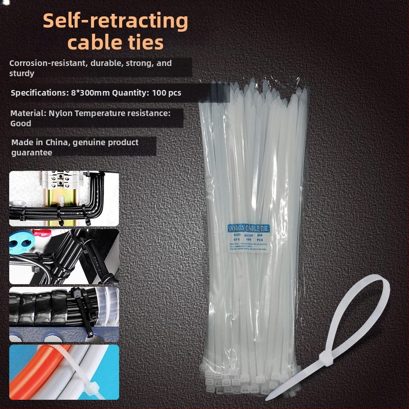 Найлонова самозатягаща се кабелна лента с пластмасова катарама за домашно използване