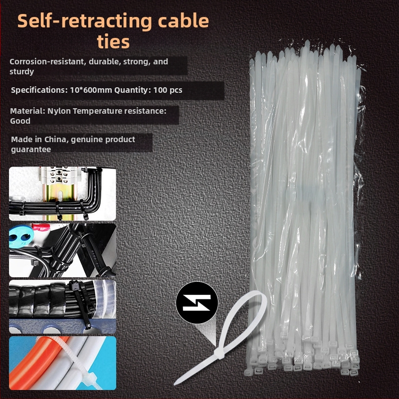Найлонова самозатягаща се кабелна лента с пластмасова катарама за домашно използване