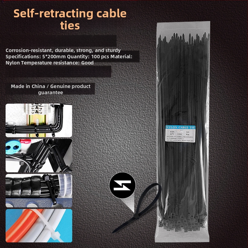 Найлонова самозатягаща се кабелна лента с пластмасова катарама за домашно използване