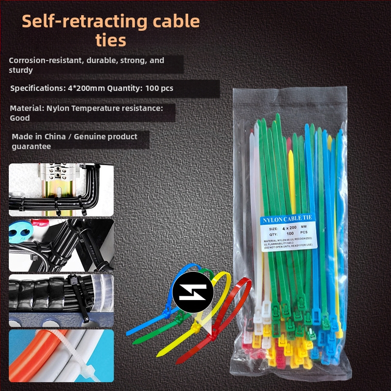 Найлонова самозатягаща се кабелна лента с пластмасова катарама за домашно използване