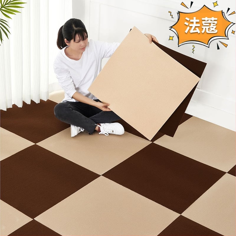 Комерсиален самозалепващ килим за офис и дом, полиестерно влакно, модел на ивици, пасторален стил, машинно тъкана