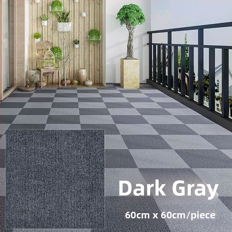 Komerciālais pašlīmējošais paklājs no poliesteru, svītrainais raksts, pastorālais stils, mašīnveidots austs