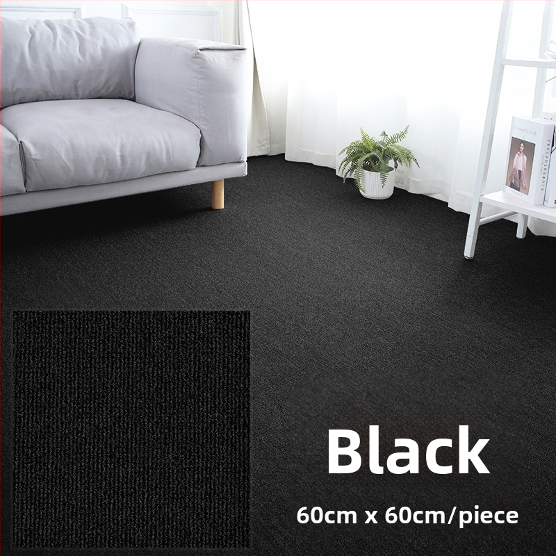 Komerciālais pašlīmējošais paklājs no poliesteru, svītrainais raksts, pastorālais stils, mašīnveidots austs