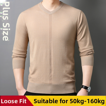 Плетен пуловер от вълна, V-образно деколте, свободна кройка, флорална бродерия, есен 2024