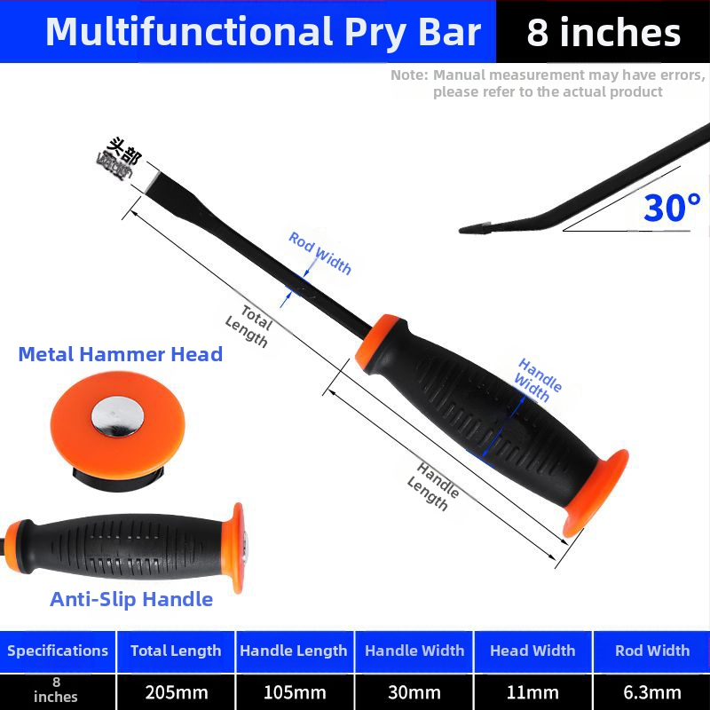 Rozsdamentes acél crowbar ajtók montázsához és padlókaparásához, vastagított kialakítás (Brand: Other; Processing and customization: No; Explosion-proof: No)