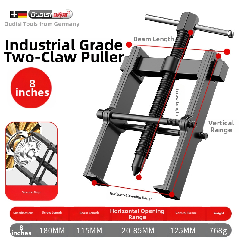 Industrijski dvokraki vučni alat za demontažu ležajeva, ekstraktor ležajeva i kotača, karbonska čelika