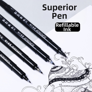 Xiupu арт калиграфска писалка за изкуство, ултра-фина мека върха, презареждаща се гелова писалка