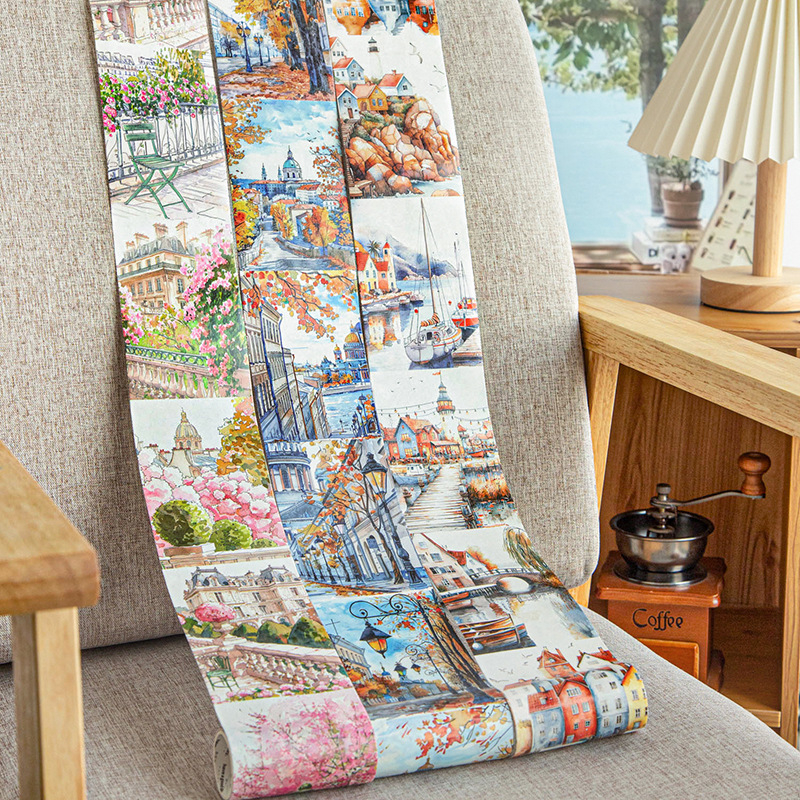 Декоративна хартиена лента – Leisure, Travel Street View серия, дебелина 0.04 мм, основен материал: хартия, за приложения с различни мащаби