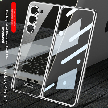 Samsung Z Fold7/6/5 aizsarg vāciņš — PC ciets korpuss ar elektroplatinga fantoma pārklājumu, šoka izturīgs, pret pirkstu nospiedumiem