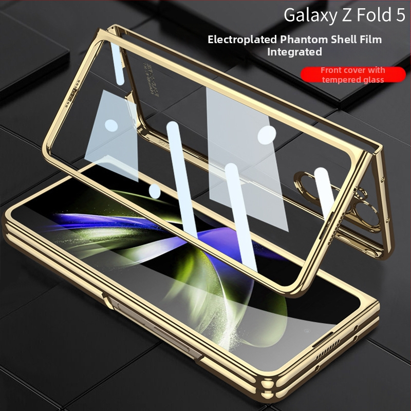 Ochranný kryt pre Samsung Z Fold7/6/5 — PC tvrdý kryt s elektroplatovaným povrchom, fantómové prevedenie, proti otrasom, proti odtlačkom prstov
