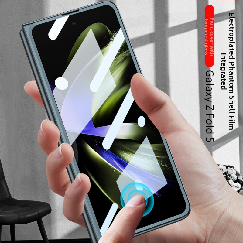 Ochranný kryt pre Samsung Z Fold7/6/5 — PC tvrdý kryt s elektroplatovaným povrchom, fantómové prevedenie, proti otrasom, proti odtlačkom prstov