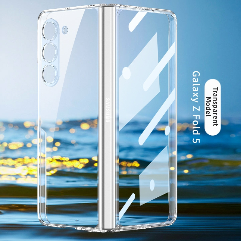 Samsung Z Fold7/6/5 aizsarg vāciņš — PC ciets korpuss ar elektroplatinga fantoma pārklājumu, šoka izturīgs, pret pirkstu nospiedumiem