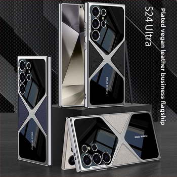 GKK kryt Galaxy S25/S24/S23 Ultra – PC+TPU+koža, elektroplatinovaný povrch, injekčné formovanie, odolný proti nárazom, proti pádu