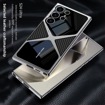 GKK Galaxy S25/S24/S23 Ultra кейс – PC+TPU+кожа, електроплатено покритие, инжекционно формиране, удароустойчив, против падане