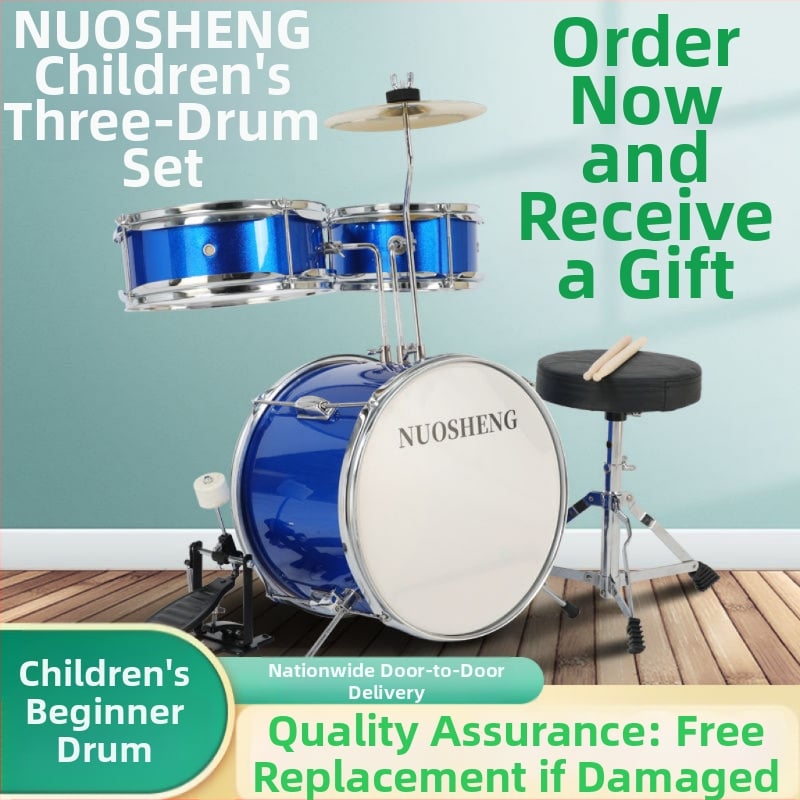 Novoicing Σετ Ντράμς για Παιδιά, 3 Μέρη, Παιχνίδι για Αρχάριους