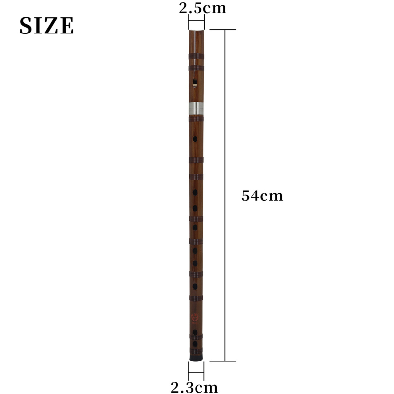 Meabet ZD-06 Flaută din bambus pentru începători, acord CDEFG, cutie ABS