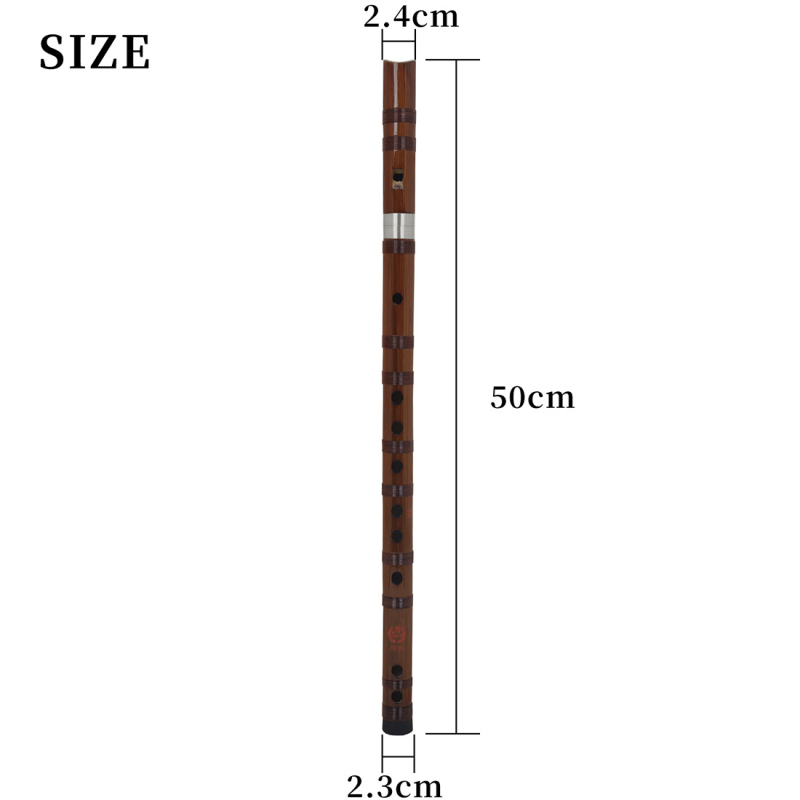 Meabet ZD-06 Flaută din bambus pentru începători, acord CDEFG, cutie ABS