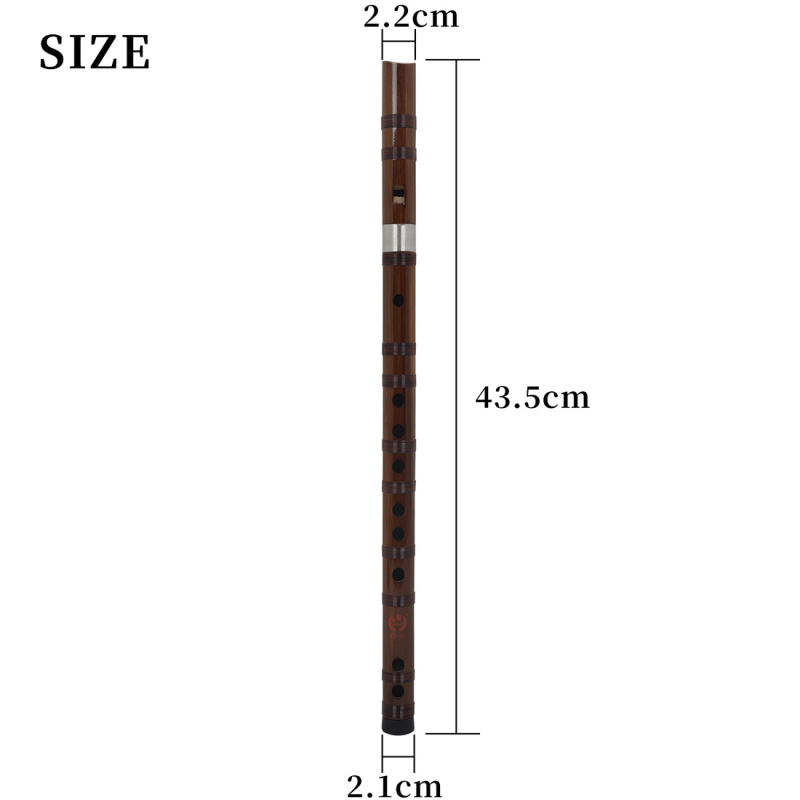 Meabet ZD-06 Flaută din bambus pentru începători, acord CDEFG, cutie ABS