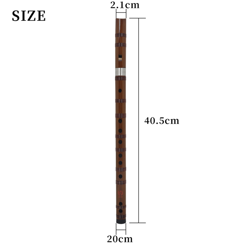 Meabet ZD-06 Flaută din bambus pentru începători, acord CDEFG, cutie ABS