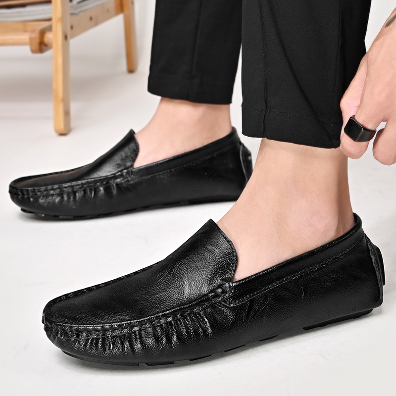 Férfi bőrből készült loafer, Lazább stílus, Valódi bőr, Szarvasmarha bőre, 18–40 éveseknek